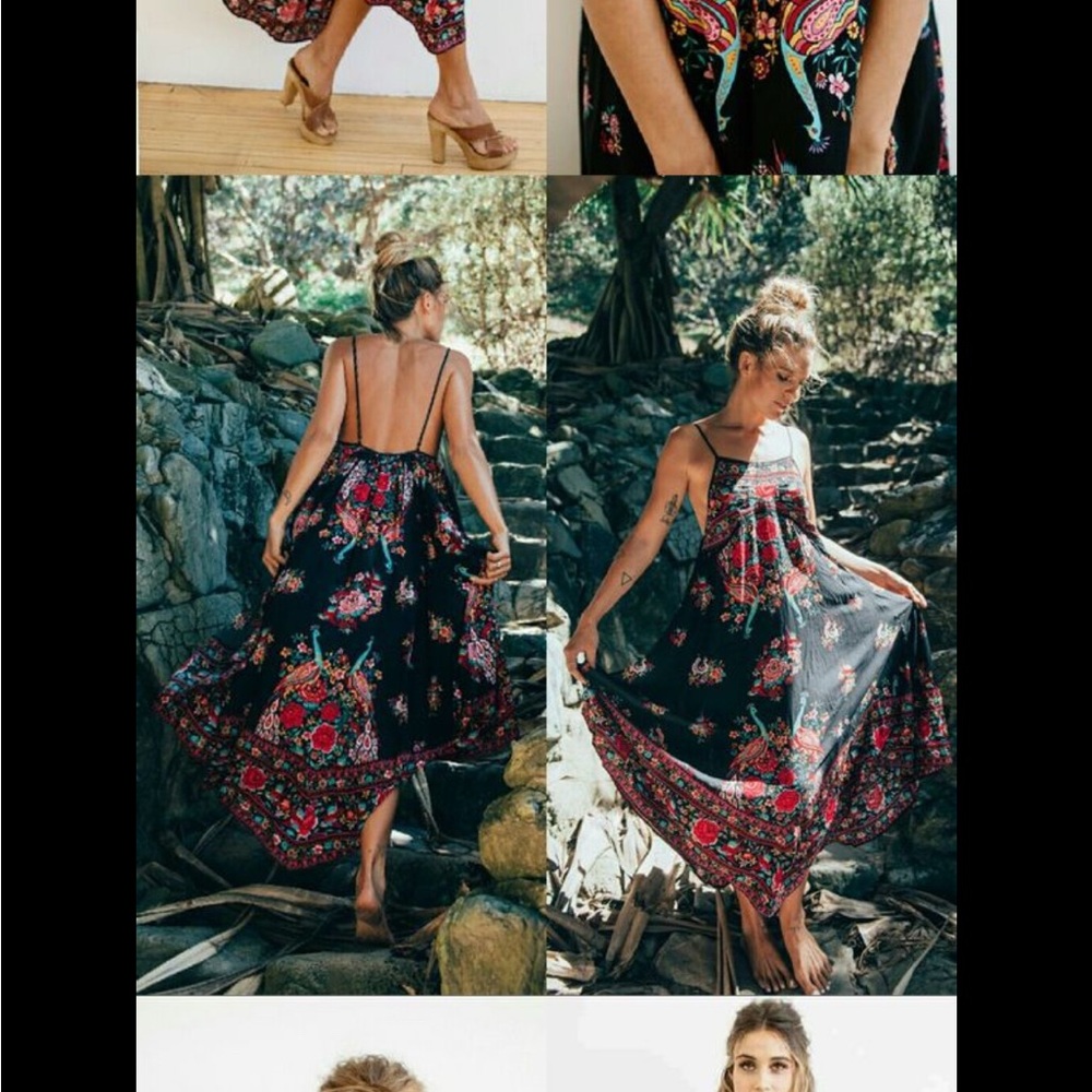 Spell Hotel Paradiso Strappy Maxi Dress • Jet (Black) • XS - Picture 2 of 8